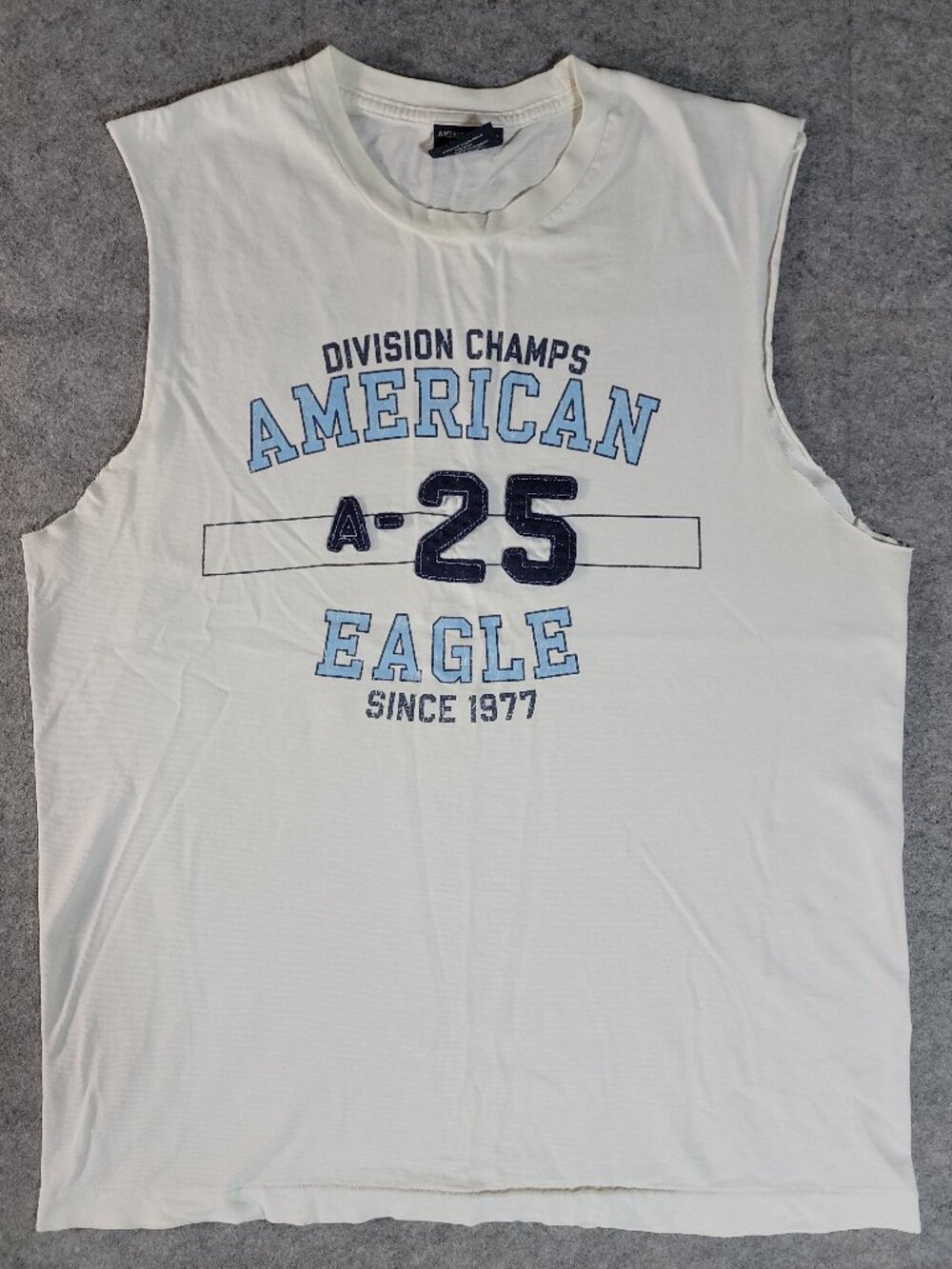 Vintage Y2K American Eagle Single-Stitch DIY Custom Cutoff Tank 00s Mens Small